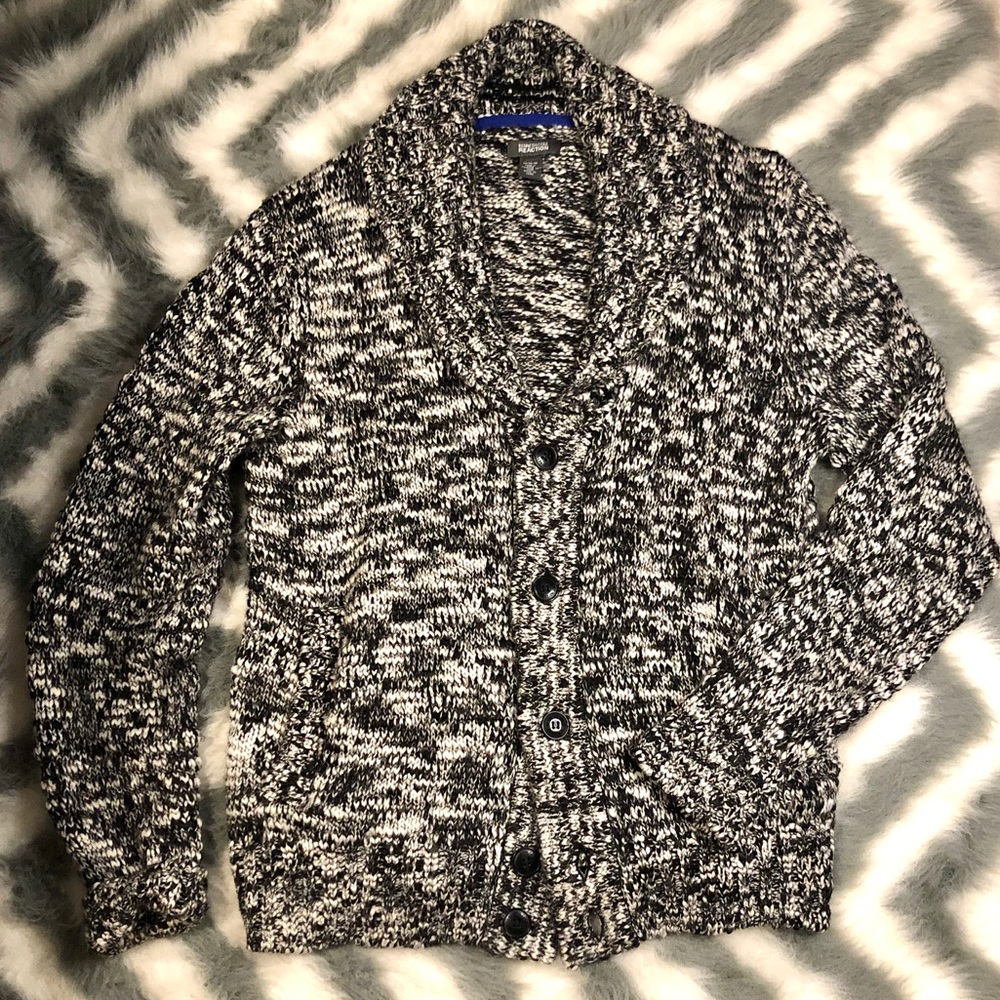 KENNETH COLE REACTION black/white sweater